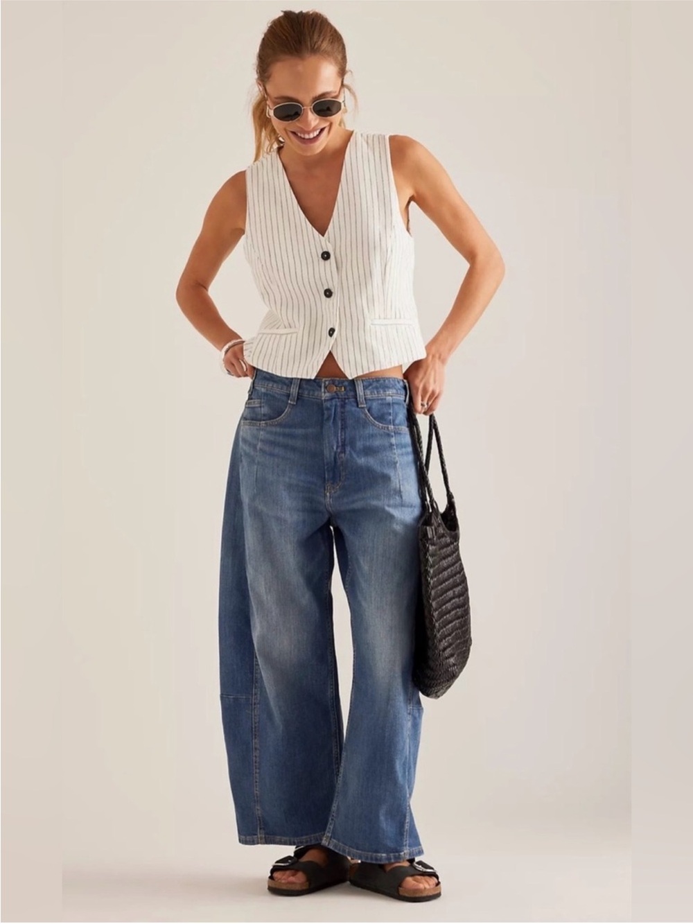 ANTHROPOLOGIE PILCRO The Kenna Mid-Rise Heritage Barrel Jeans 29